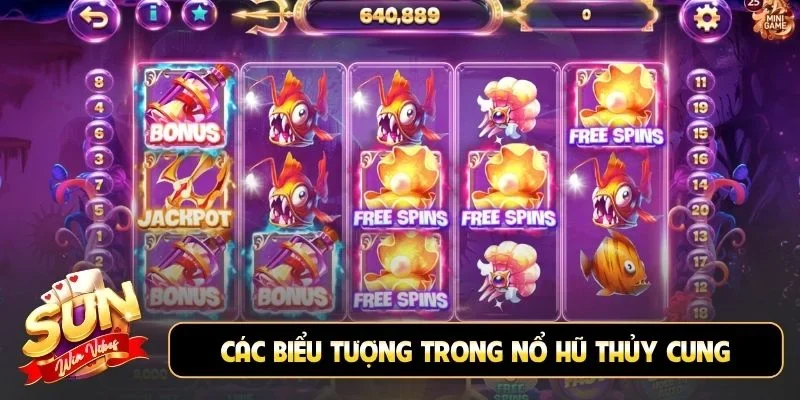 Các biểu tượng đặc trưng trong nổ hũ Thủy Cung